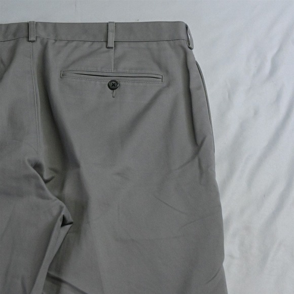Lands' End 38 x 29 Gray‎ Tailored Fit Flat Front Mens Chino Pants - Picture 5 of 7